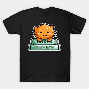 Cute Ginger Cat And Books T-Shirt